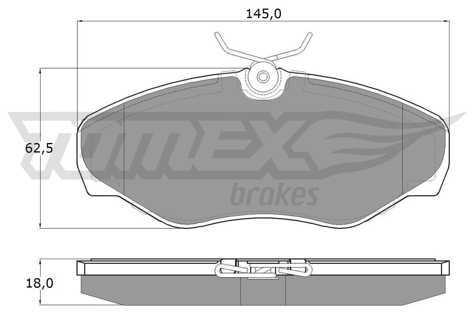 Obrázok Sada brzdových platničiek kotúčovej brzdy TOMEX Brakes  TX1308
